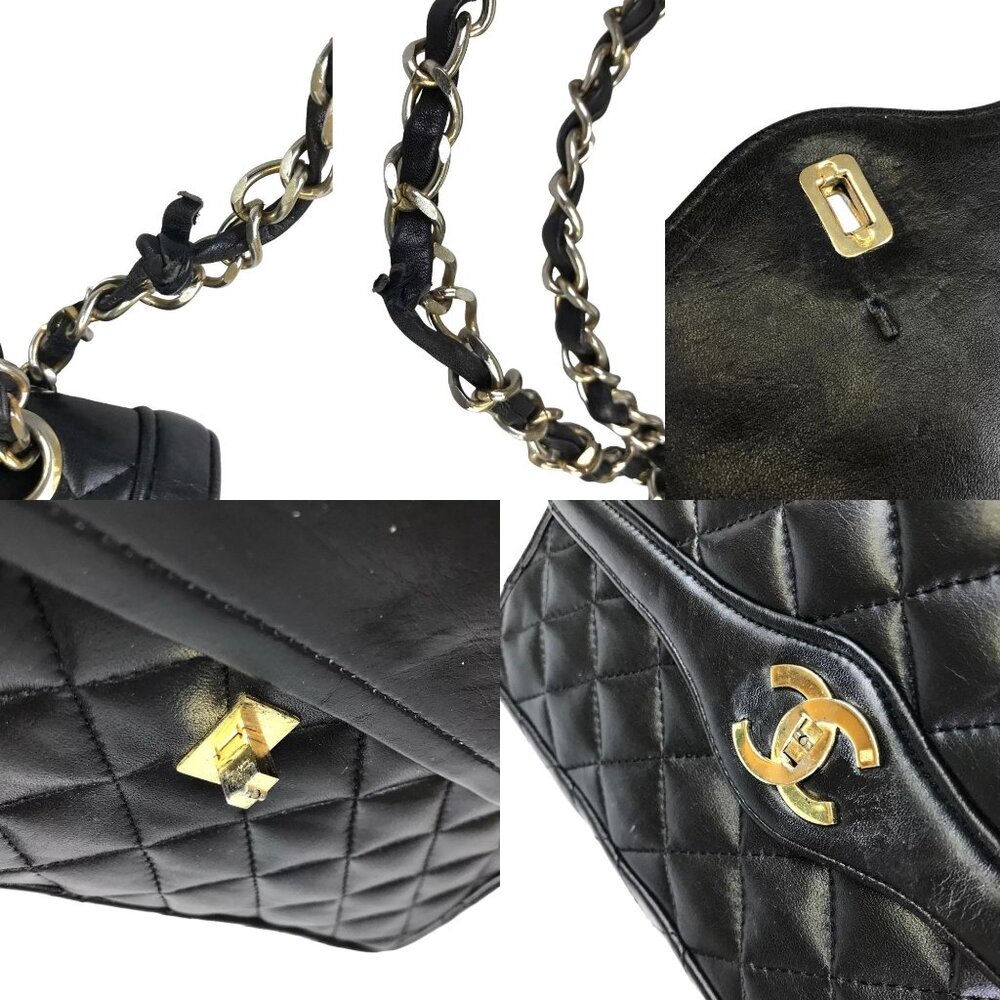 3481160AH (S6) Chanel Shoulder Bag Diana Matelasse CC Logo Black Leather - Picture 10 of 13